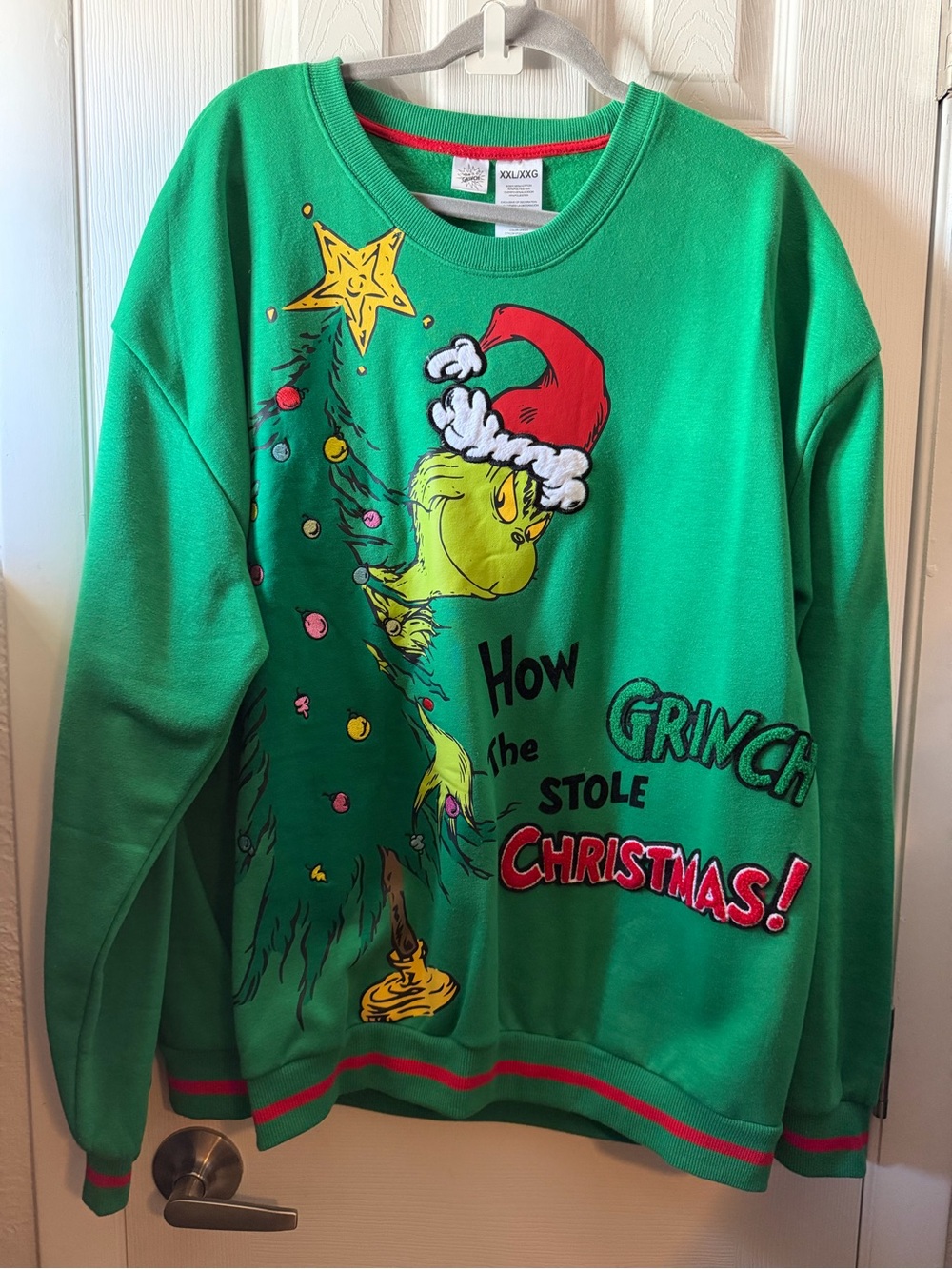 Unbranded Men's Green Grinch Holiday Crewneck Sweater